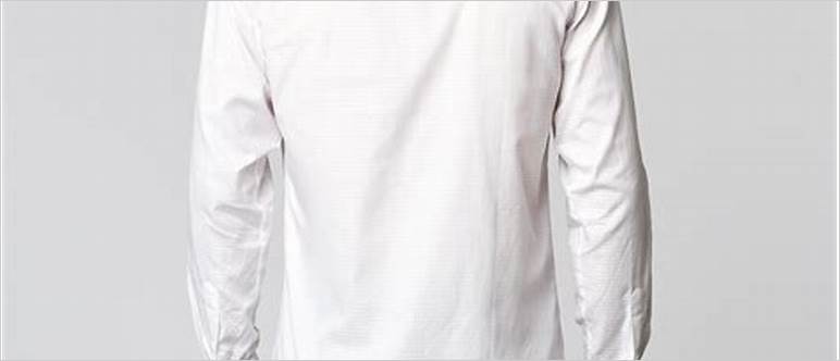 Textured white dress shirt